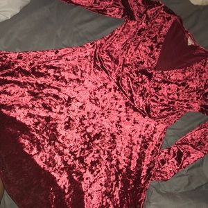 This is a red wine/burgundy dress.